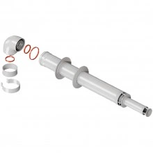 ROMMER RCA-6010-211220 Комплект дымохода АНТИЛЕД 60/100 - 1220мм (Baxi (кроме ECO Nova/Classic), Viessmann, Kiturami, Mizudo, Beretta, Oasis, Wolf, Tiberis, DeDietrich ) хомут в комплекте