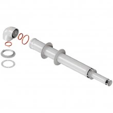 ROMMER RCA-6010-241220 Комплект дымохода АНТИЛЕД 60/100 - 1220мм (Bosch, Buderus, Navien S/C/E, Baxi ECO Nova/Classic, Baltur, Fondital ) в комплекте фланец