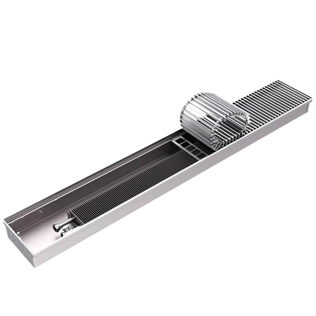 ROMMER RCN1-1000-0820120 ROMMER Конвектор внутрипольный RCN 80.200.1200 (Решётка роликовая, анодированный алюминий)