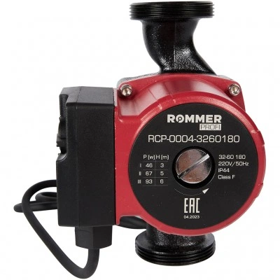 ROMMER RCP-0004 Profi RCP-0004-3260180 ROMMER Циркуляционный насос Profi 32/60-180 ROMMER RCP-0004 Profi RCP-0004-3260180 ROMMER Циркуляционный насос Profi 32/60-180