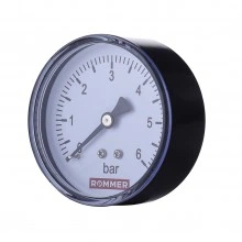 RIM-0009-631008 Манометр ROMMER аксиальный. Корпус Dn 63 мм 1/4 , 0...10 бар, кл.2.5
