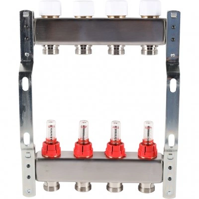ROMMER RMS-1200-000004 ROMMER Коллектор из нержавеющей стали с расходомерами 4 вых. ROMMER RMS-1200-000004 ROMMER Коллектор из нержавеющей стали с расходомерами 4 вых.