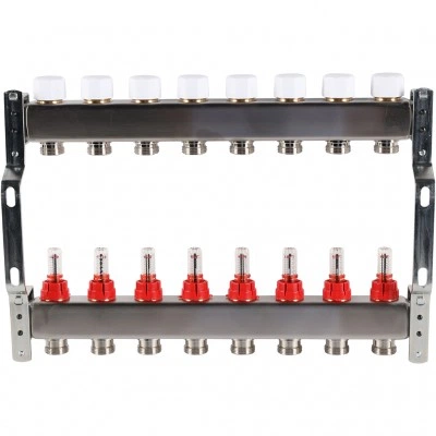 ROMMER RMS-1200-000008 ROMMER Коллектор из нержавеющей стали с расходомерами 8 вых. ROMMER RMS-1200-000008 ROMMER Коллектор из нержавеющей стали с расходомерами 8 вых.