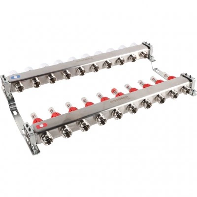 ROMMER RMS-1200-000010 ROMMER Коллектор из нержавеющей стали с расходомерами 10 вых. ROMMER RMS-1200-000010 ROMMER Коллектор из нержавеющей стали с расходомерами 10 вых.