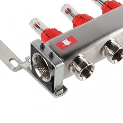 ROMMER RMS-1201-000005 ROMMER Коллектор из нержавеющей стали с расходомерами, с клапаном вып. воздуха и сливом 5 вых. ROMMER RMS-1201-000005 ROMMER Коллектор из нержавеющей стали с расходомерами, с клапаном вып. воздуха и сливом 5 вых.