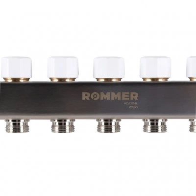 ROMMER RMS-1201-000006 ROMMER Коллектор из нержавеющей стали с расходомерами, с клапаном вып. воздуха и сливом 6 вых. ROMMER RMS-1201-000006 ROMMER Коллектор из нержавеющей стали с расходомерами, с клапаном вып. воздуха и сливом 6 вых.