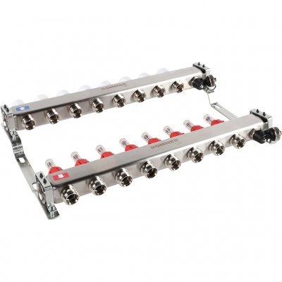 ROMMER RMS-1201-000008 ROMMER Коллектор из нержавеющей стали с расходомерами, с клапаном вып. воздуха и сливом 8 вых. ROMMER RMS-1201-000008 ROMMER Коллектор из нержавеющей стали с расходомерами, с клапаном вып. воздуха и сливом 8 вых.