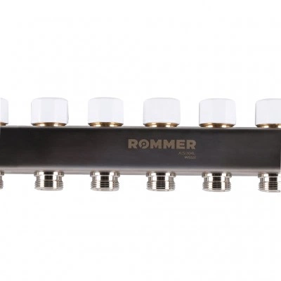 ROMMER RMS-1201-000008 ROMMER Коллектор из нержавеющей стали с расходомерами, с клапаном вып. воздуха и сливом 8 вых. ROMMER RMS-1201-000008 ROMMER Коллектор из нержавеющей стали с расходомерами, с клапаном вып. воздуха и сливом 8 вых.