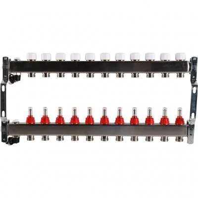 ROMMER RMS-1201-000011 ROMMER Коллектор из нержавеющей стали с расходомерами, с клапаном вып. воздуха и сливом 11 вых. ROMMER RMS-1201-000011 ROMMER Коллектор из нержавеющей стали с расходомерами, с клапаном вып. воздуха и сливом 11 вых.