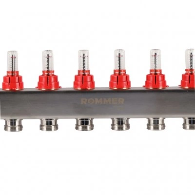ROMMER RMS-1201-000011 ROMMER Коллектор из нержавеющей стали с расходомерами, с клапаном вып. воздуха и сливом 11 вых. ROMMER RMS-1201-000011 ROMMER Коллектор из нержавеющей стали с расходомерами, с клапаном вып. воздуха и сливом 11 вых.