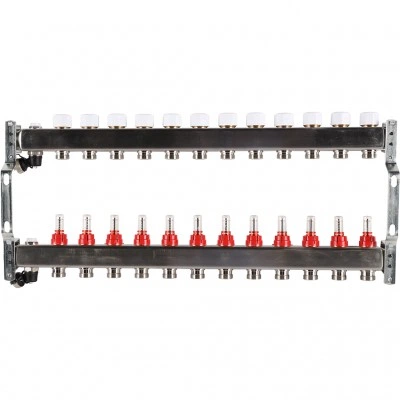 ROMMER RMS-1201-000012 ROMMER Коллектор из нержавеющей стали с расходомерами, с клапаном вып. воздуха и сливом 12 вых. ROMMER RMS-1201-000012 ROMMER Коллектор из нержавеющей стали с расходомерами, с клапаном вып. воздуха и сливом 12 вых.