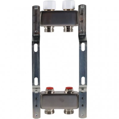 ROMMER RMS-3200-000002 ROMMER Коллектор из нержавеющей стали без расходомеров 2 вых. ROMMER RMS-3200-000002 ROMMER Коллектор из нержавеющей стали без расходомеров 2 вых.