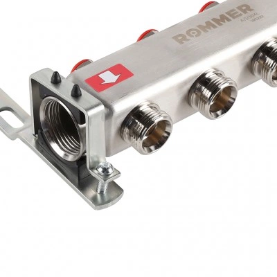 ROMMER RMS-3200-000004 ROMMER Коллектор из нержавеющей стали без расходомеров 4 вых. ROMMER RMS-3200-000004 ROMMER Коллектор из нержавеющей стали без расходомеров 4 вых.