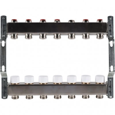 ROMMER RMS-3200-000007 ROMMER Коллектор из нержавеющей стали без расходомеров 7 вых. ROMMER RMS-3200-000007 ROMMER Коллектор из нержавеющей стали без расходомеров 7 вых.