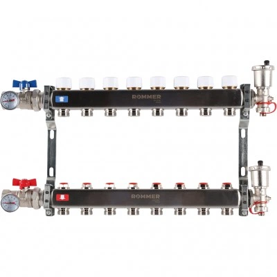 ROMMER RMS-3210-000008 ROMMER Коллектор из нержавеющей стали в сборе без расходомеров 8 вых. ROMMER RMS-3210-000008 ROMMER Коллектор из нержавеющей стали в сборе без расходомеров 8 вых.