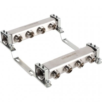ROMMER RMS-4401-000004 ROMMER Коллектор из нержавеющей стали для радиаторной разводки 4 вых. ROMMER RMS-4401-000004 ROMMER Коллектор из нержавеющей стали для радиаторной разводки 4 вых.
