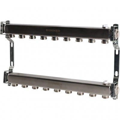 ROMMER RMS-4401-000009 ROMMER Коллектор из нержавеющей стали для радиаторной разводки 9 вых. ROMMER RMS-4401-000009 ROMMER Коллектор из нержавеющей стали для радиаторной разводки 9 вых.