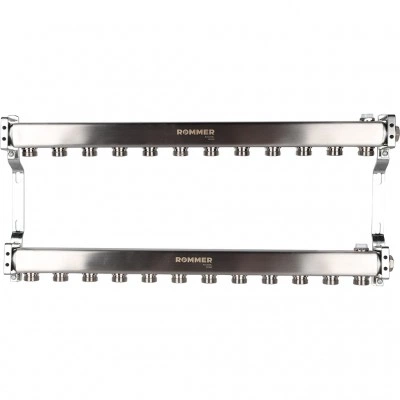 ROMMER RMS-4401-000012 ROMMER Коллектор из нержавеющей стали для радиаторной разводки 12 вых. ROMMER RMS-4401-000012 ROMMER Коллектор из нержавеющей стали для радиаторной разводки 12 вых.