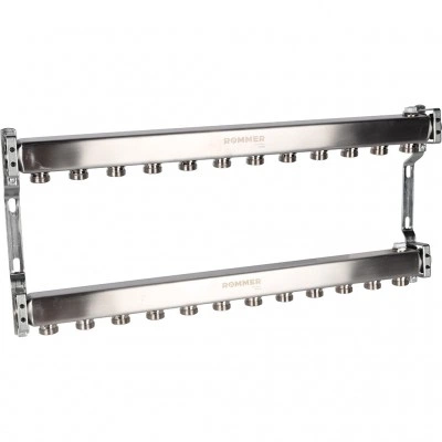 ROMMER RMS-4401-000012 ROMMER Коллектор из нержавеющей стали для радиаторной разводки 12 вых. ROMMER RMS-4401-000012 ROMMER Коллектор из нержавеющей стали для радиаторной разводки 12 вых.