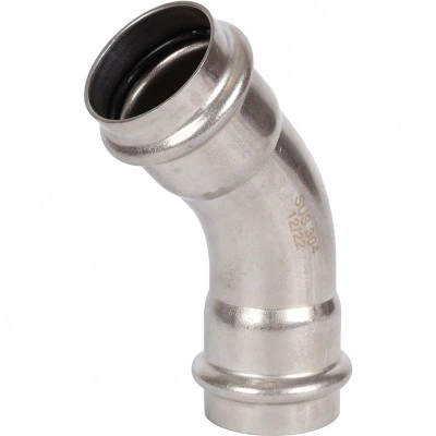 ROMMER RSS-0005-000042 ROMMER Угольник 45°-ВПр, 42, из нержавеющей стали прессовой ROMMER RSS-0005-000042 ROMMER Угольник 45°-ВПр, 42, из нержавеющей стали прессовой