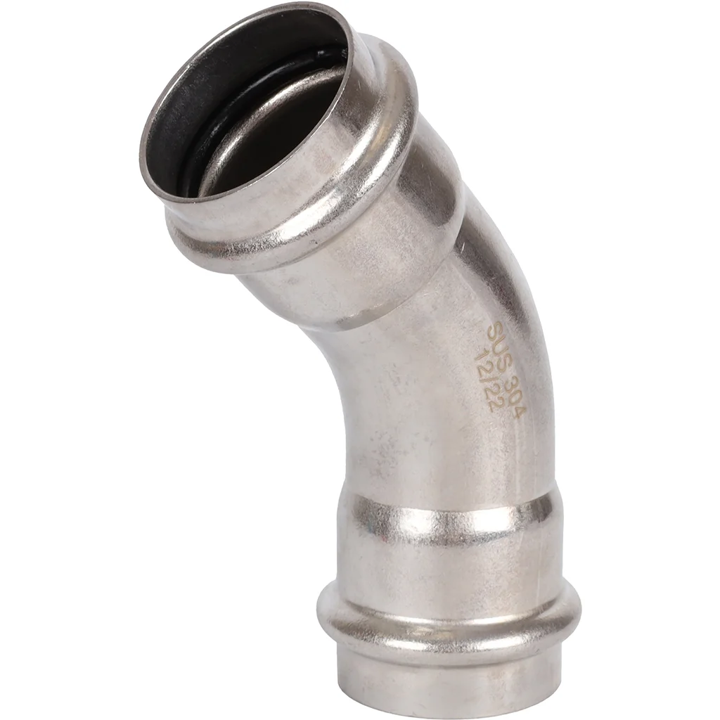 ROMMER RSS-0005-000042 ROMMER Угольник 45°-ВПр, 42, из нержавеющей стали прессовой ROMMER RSS-0005-000042 ROMMER Угольник 45°-ВПр, 42, из нержавеющей стали прессовой