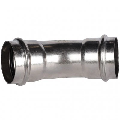 ROMMER RSS-0005-000054 ROMMER Угольник 45°-ВПр, 54, из нержавеющей стали прессовой ROMMER RSS-0005-000054 ROMMER Угольник 45°-ВПр, 54, из нержавеющей стали прессовой