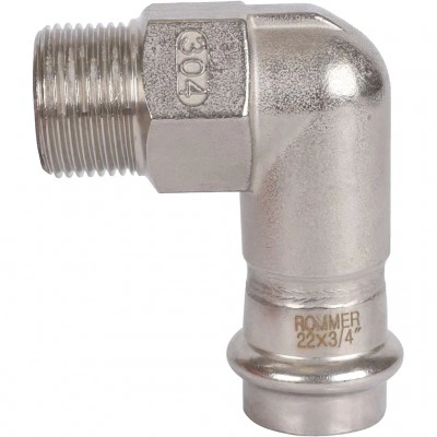 ROMMER RSS-0010-002234 ROMMER Угольник-переходник-НР, 22х3/4, из нержавеющей стали прессовой ROMMER RSS-0010-002234 ROMMER Угольник-переходник-НР, 22х3/4, из нержавеющей стали прессовой