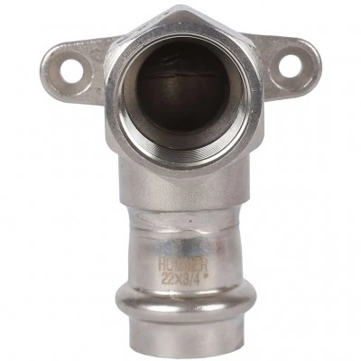 ROMMER RSS-0011-002234 ROMMER Угольник настенный с креплением-ВР, 22х3/4, из нержавеющей стали прессовой ROMMER RSS-0011-002234 ROMMER Угольник настенный с креплением-ВР, 22х3/4, из нержавеющей стали прессовой