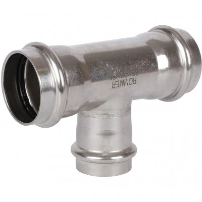 ROMMER RSS-0014-352835 Тройник переходной, 35х28х35, из нержавеющей стали прессовой ROMMER RSS-0014-352835 Тройник переходной, 35х28х35, из нержавеющей стали прессовой
