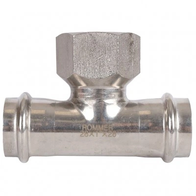 ROMMER RSS-0015-000281 ROMMER Тройник-переходник-ВР, 28х1, из нержавеющей стали прессовой ROMMER RSS-0015-000281 ROMMER Тройник-переходник-ВР, 28х1, из нержавеющей стали прессовой