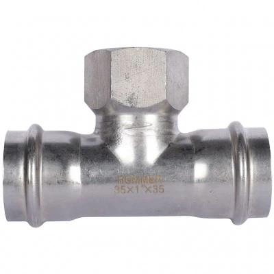 ROMMER RSS-0015-000351 ROMMER Тройник-переходник-ВР, 35х1, из нержавеющей стали прессовой ROMMER RSS-0015-000351 ROMMER Тройник-переходник-ВР, 35х1, из нержавеющей стали прессовой
