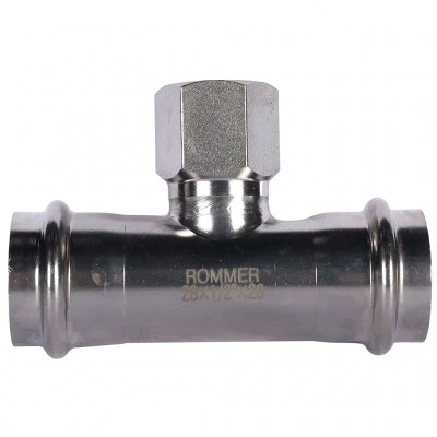 ROMMER RSS-0015-002812 ROMMER Тройник-переходник-ВР, 28х1/2, из нержавеющей стали прессовой ROMMER RSS-0015-002812 ROMMER Тройник-переходник-ВР, 28х1/2, из нержавеющей стали прессовой