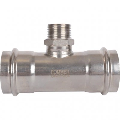 ROMMER RSS-0016-000541 ROMMER Тройник-переходник-НР, 54х1, из нержавеющей стали прессовой ROMMER RSS-0016-000541 ROMMER Тройник-переходник-НР, 54х1, из нержавеющей стали прессовой