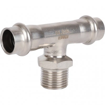 ROMMER RSS-0016-001512 ROMMER Тройник-переходник-НР, 15х1/2, из нержавеющей стали прессовой ROMMER RSS-0016-001512 ROMMER Тройник-переходник-НР, 15х1/2, из нержавеющей стали прессовой