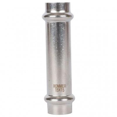 ROMMER RSS-0017-000015 Муфта равнопроходная, 15, из нержавеющей стали прессовой ROMMER RSS-0017-000015 Муфта равнопроходная, 15, из нержавеющей стали прессовой
