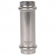 ROMMER RSS-0017-000022 Муфта равнопроходная, 22, из нержавеющей стали прессовой