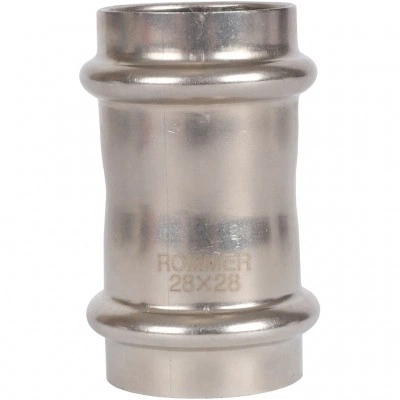ROMMER RSS-0017-000028 Муфта равнопроходная, 28, из нержавеющей стали прессовой ROMMER RSS-0017-000028 Муфта равнопроходная, 28, из нержавеющей стали прессовой