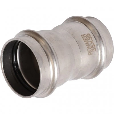 ROMMER RSS-0017-000035 Муфта равнопроходная, 35, из нержавеющей стали прессовой ROMMER RSS-0017-000035 Муфта равнопроходная, 35, из нержавеющей стали прессовой