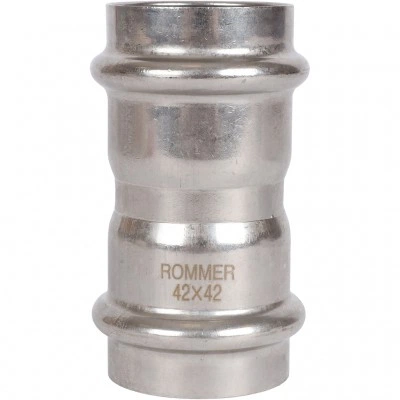 ROMMER RSS-0017-000042 Муфта равнопроходная, 42, из нержавеющей стали прессовой ROMMER RSS-0017-000042 Муфта равнопроходная, 42, из нержавеющей стали прессовой