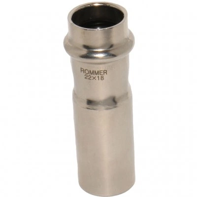 ROMMER RSS-0020-002218 Муфта переходная-НПр, 22х18, из нержавеющей стали прессовой ROMMER RSS-0020-002218 Муфта переходная-НПр, 22х18, из нержавеющей стали прессовой