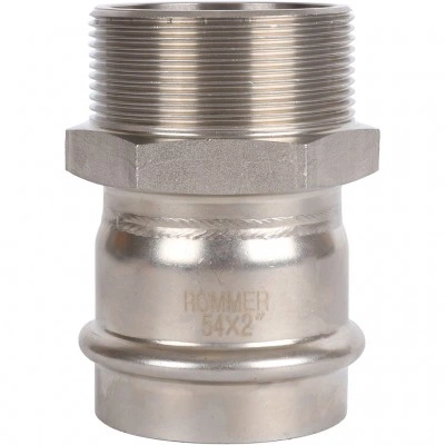 ROMMER RSS-0021-000542 ROMMER Переходник-НР, 54х2, из нержавеющей стали прессовой ROMMER RSS-0021-000542 ROMMER Переходник-НР, 54х2, из нержавеющей стали прессовой
