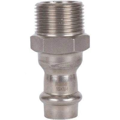 ROMMER RSS-0021-001534 ROMMER Переходник-НР, 15х3/4, из нержавеющей стали прессовой ROMMER RSS-0021-001534 ROMMER Переходник-НР, 15х3/4, из нержавеющей стали прессовой