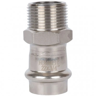 ROMMER RSS-0021-002234 ROMMER Переходник-НР, 22х3/4, из нержавеющей стали прессовой ROMMER RSS-0021-002234 ROMMER Переходник-НР, 22х3/4, из нержавеющей стали прессовой