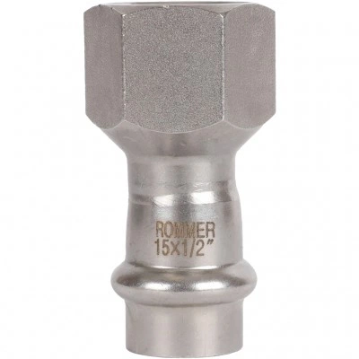 ROMMER RSS-0022-001512 ROMMER Переходник-ВР, 15х1/2, из нержавеющей стали прессовой ROMMER RSS-0022-001512 ROMMER Переходник-ВР, 15х1/2, из нержавеющей стали прессовой