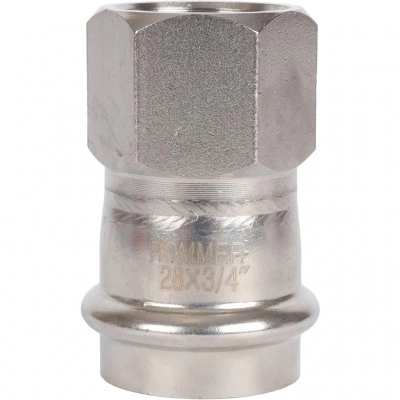 ROMMER RSS-0022-002834 ROMMER Переходник-ВР, 28х3/4, из нержавеющей стали прессовой ROMMER RSS-0022-002834 ROMMER Переходник-ВР, 28х3/4, из нержавеющей стали прессовой