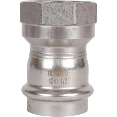 ROMMER RSS-0022-042112 ROMMER Переходник-ВР, 42х1 1/2, из нержавеющей стали прессовой ROMMER RSS-0022-042112 ROMMER Переходник-ВР, 42х1 1/2, из нержавеющей стали прессовой