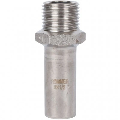 ROMMER RSS-0023-001812 Вставка переходная НПр-ВР, 18х1/2, из нержавеющей стали прессовой ROMMER RSS-0023-001812 Вставка переходная НПр-ВР, 18х1/2, из нержавеющей стали прессовой