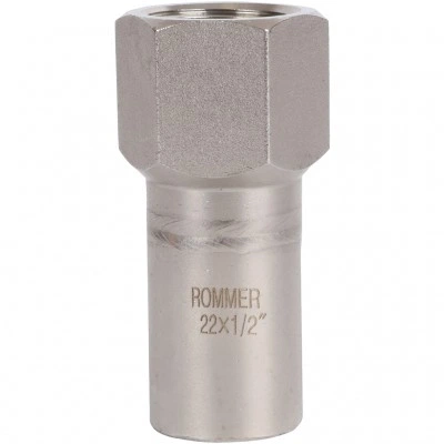ROMMER RSS-0023-002212 Вставка переходная НПр-ВР, 22х1/2, из нержавеющей стали прессовой ROMMER RSS-0023-002212 Вставка переходная НПр-ВР, 22х1/2, из нержавеющей стали прессовой