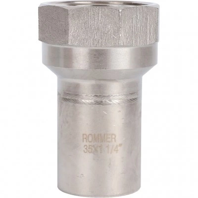 ROMMER RSS-0023-035114 Вставка переходная НПр-ВР, 35х1 1/4, из нержавеющей стали прессовой ROMMER RSS-0023-035114 Вставка переходная НПр-ВР, 35х1 1/4, из нержавеющей стали прессовой
