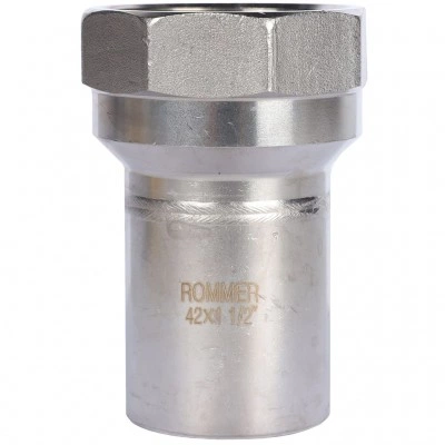 ROMMER RSS-0023-042112 Вставка переходная НПр-ВР, 42х1 1/2, из нержавеющей стали прессовой ROMMER RSS-0023-042112 Вставка переходная НПр-ВР, 42х1 1/2, из нержавеющей стали прессовой
